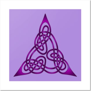 Triangle Knot With Doubled Threads Purple Posters and Art